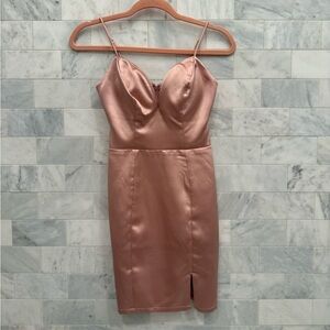 Rose Gold Satin Dress